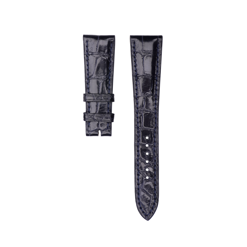 Dây da cá sấu đen bóng Timelux-12 Dây da cá sấu đen bóng Timelux-12
