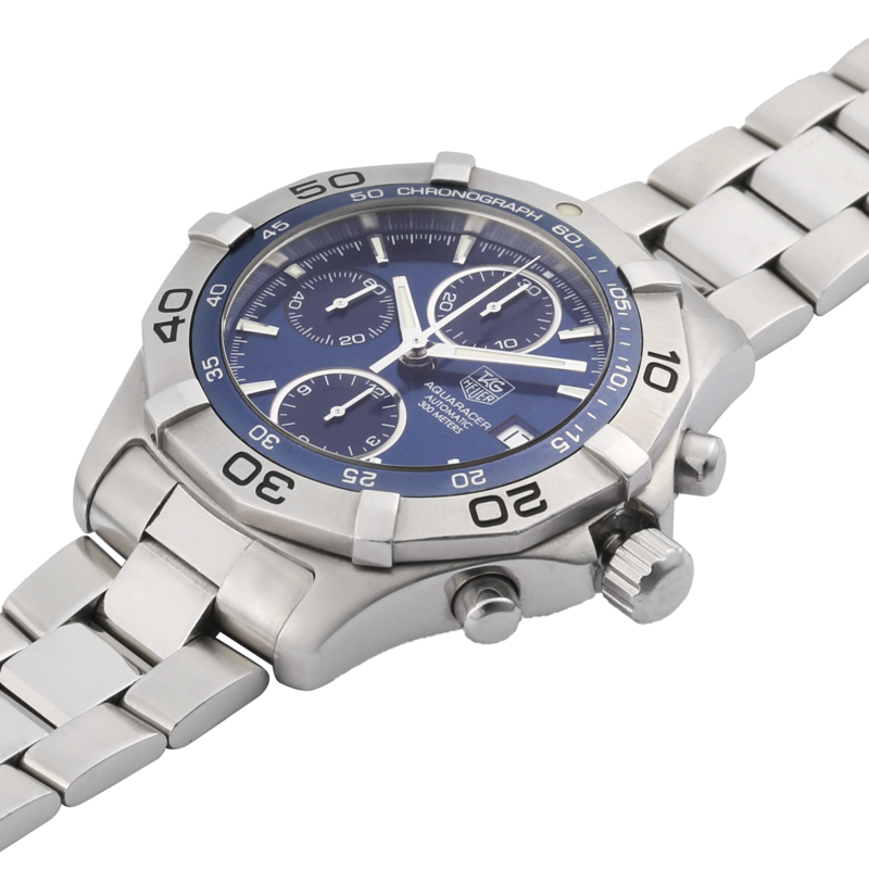 Đồng hồ nam Tag Heuer Aquaracer Chronograph Blue Dial CAF2112.BA0809 cạnh bên Đồng hồ nam Tag Heuer Aquaracer Chronograph Blue Dial CAF2112.BA0809 cạnh bên