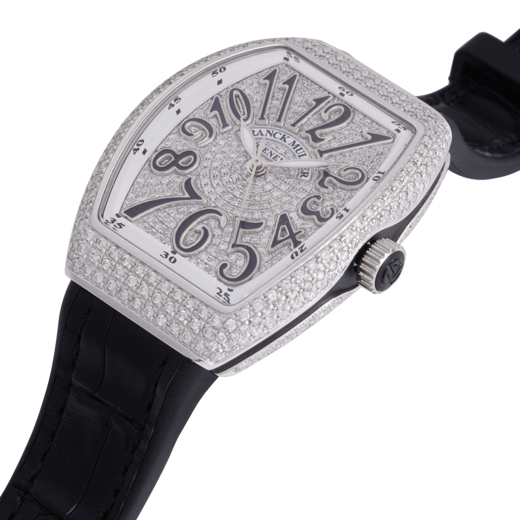 Đồng hồ Franck Muller Vanguard V32 Lady Custom Diamond nghiêng Đồng hồ Franck Muller Vanguard V32 Lady Custom Diamond nghiêng