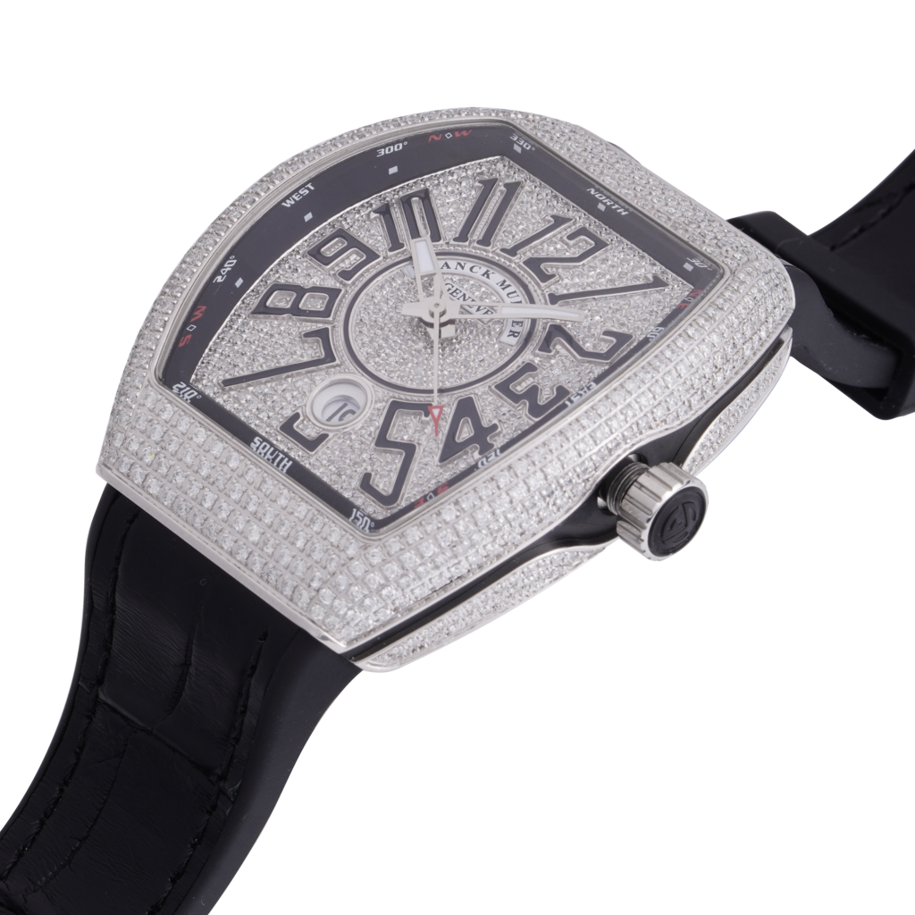 Đồng hồ Franck Muller Vanguard V41 Full Diamonds nghiêng Đồng hồ Franck Muller Vanguard V41 Full Diamonds nghiêng